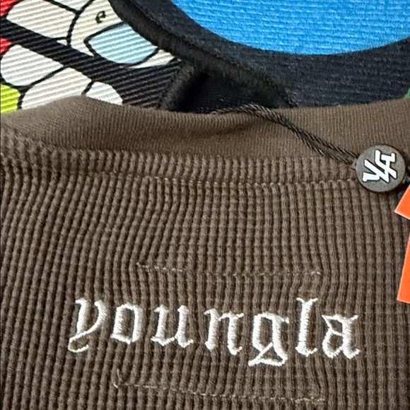 YoungLA Thermal Oversized Shirt Chocolate - Picture 13 of 15